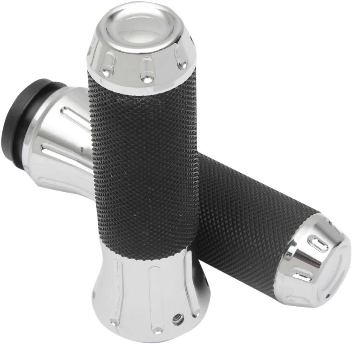 Drag Specialties Cobra Hand Grips Tbw With Chrome Ends Grips Drag Specialties
