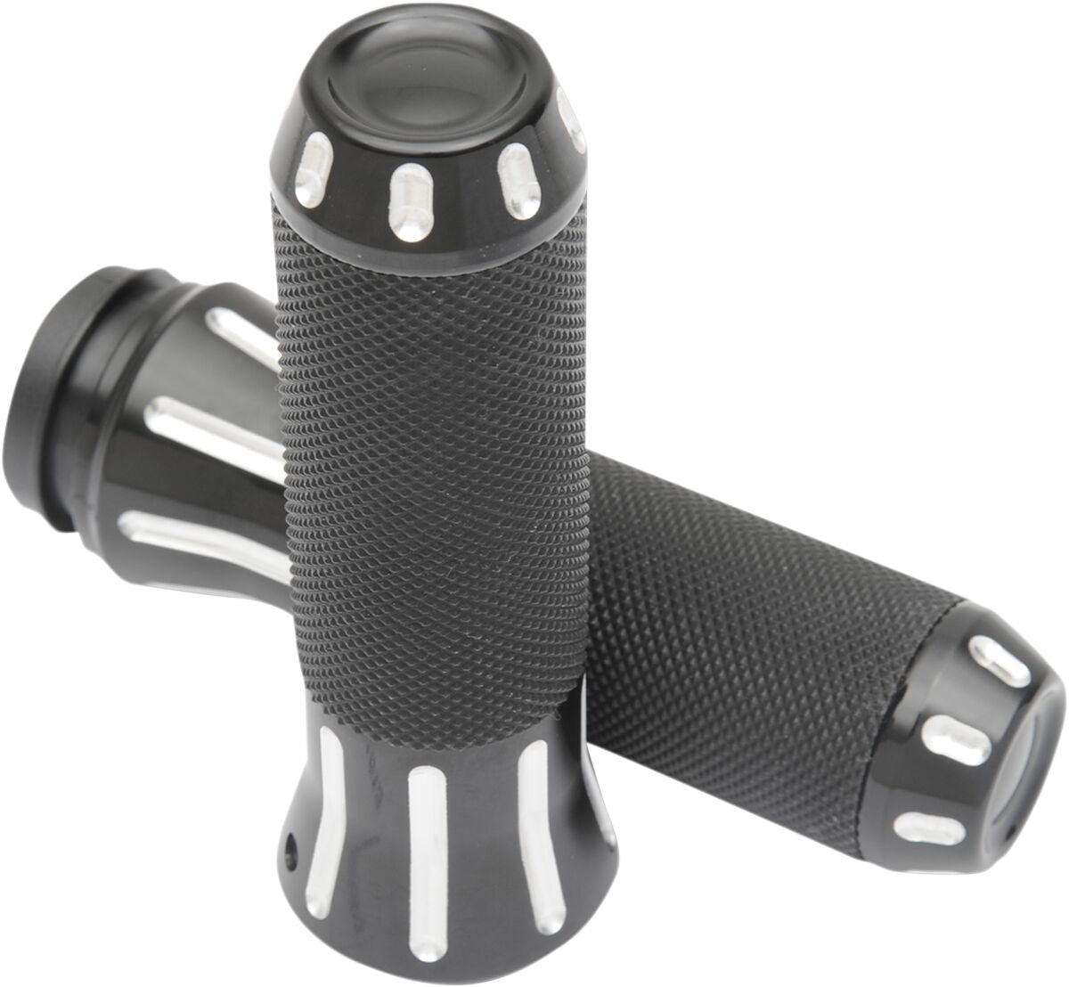 Drag Specialties Cobra Hand Grips Tbw Black/Clear Cut Grips Drag Specialties