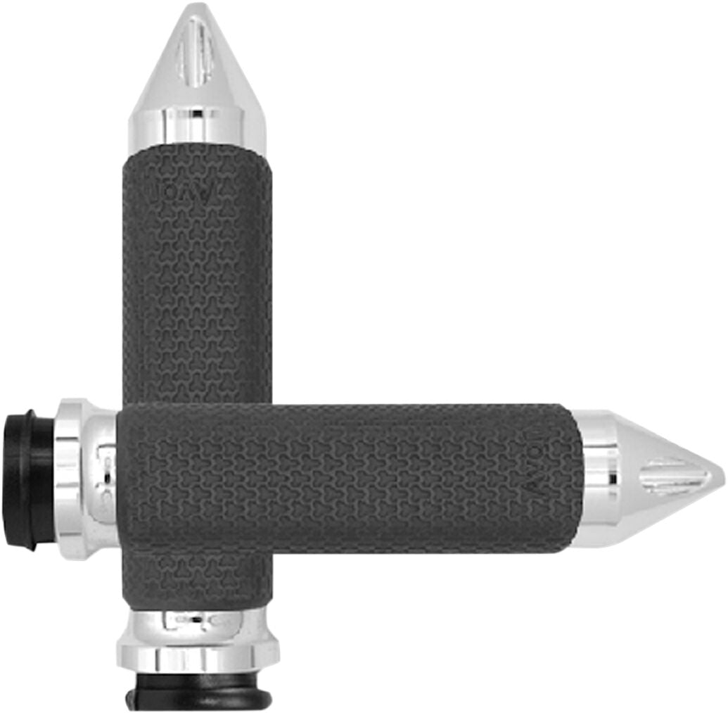 Avon Grips Grips Memory Foam Spike Chrome Small Throttle By Wire Grips Avon Grips