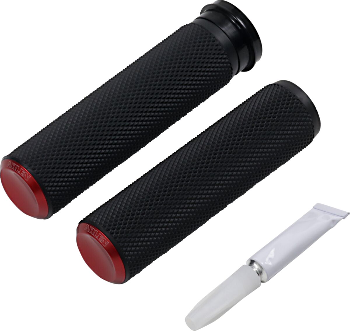 Knurled Grips TBW, Red Grips Arlen Ness