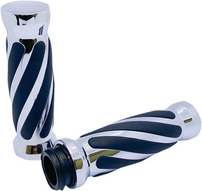 Pro One Perf.Mfg. Grip Twisted Rub,Chr,Tbw Grips Pro One Perf.Mfg.