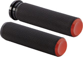 Knurled Grips Dual-Cable, Orange Grips Arlen Ness
