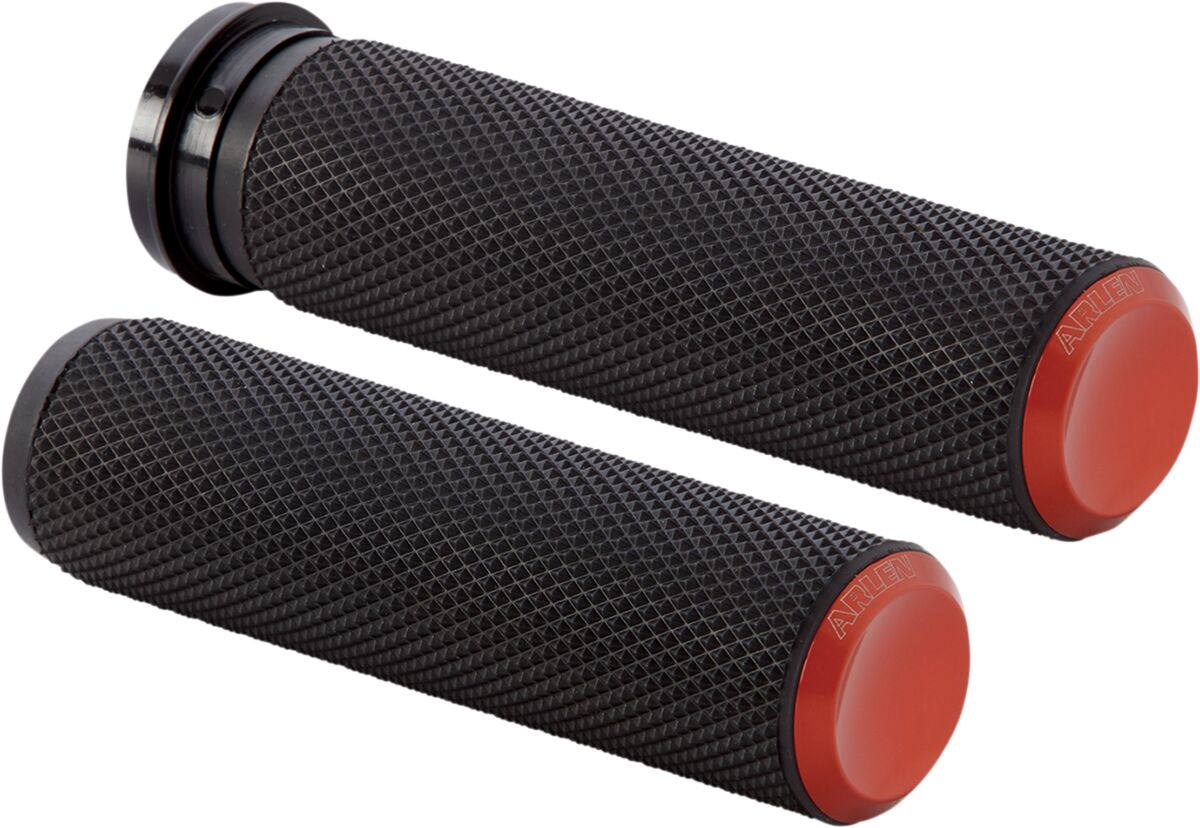 Knurled Grips TBW, Orange Grips Arlen Ness