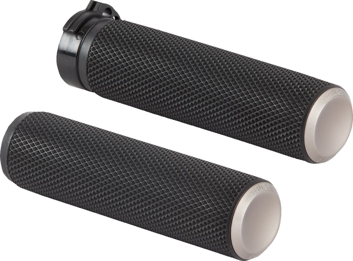 Knurled Grips Dual-Cable, Titanium Grips Arlen Ness