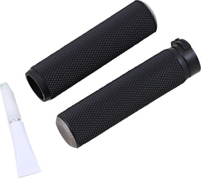 Knurled Grips Dual-Cable, Titanium Grips Arlen Ness