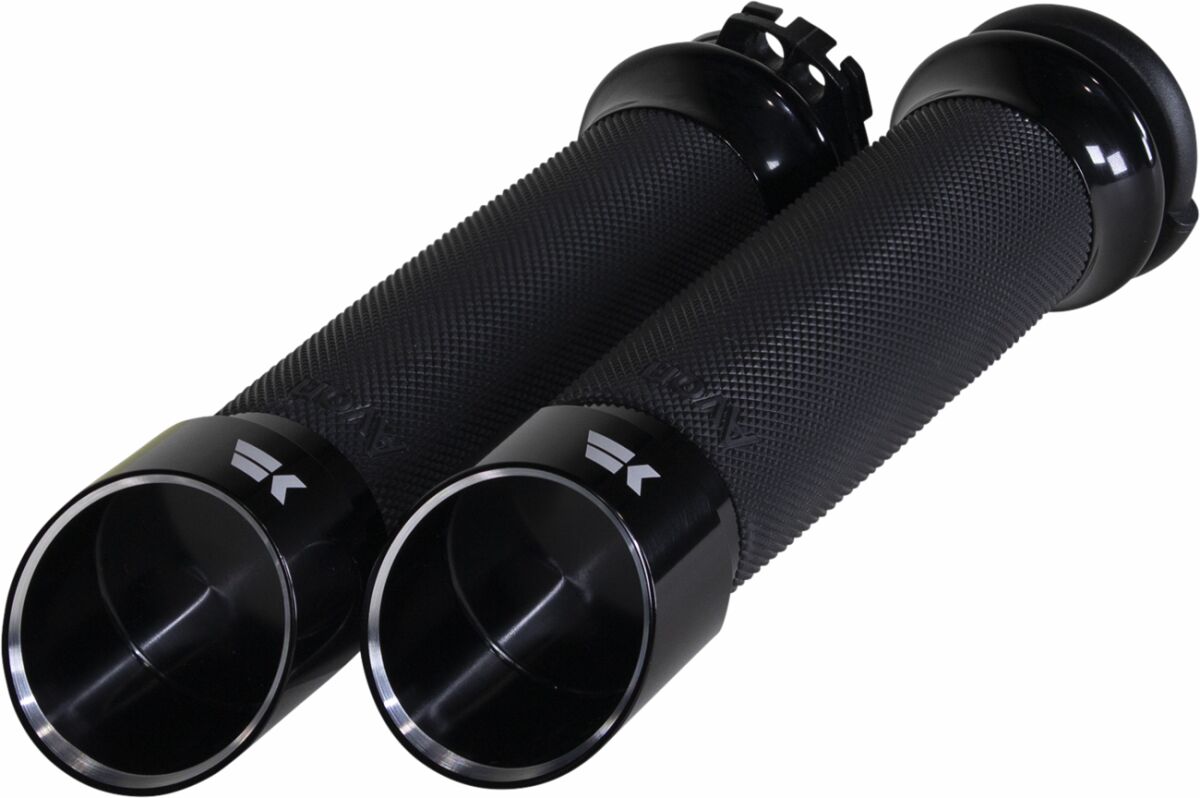 Khrome Werks Grip Custom Edge Cbl Bl Grips Khrome Werks