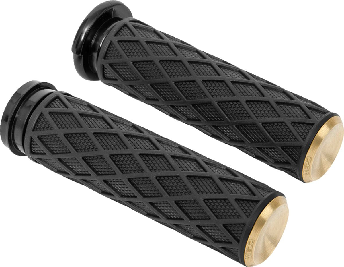 Diamond Grips Dual-Cable, Brass Grips Arlen Ness