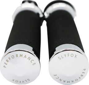 1" Custom Contour Grips Dual-Cable, Chrome Grips Slyfox
