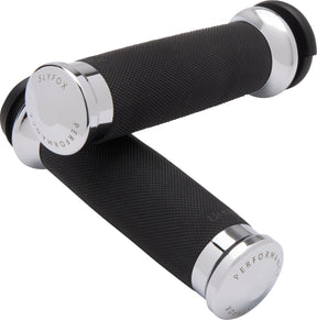 1" Custom Contour Grips TBW, Chrome Grips Slyfox