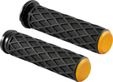 Arlen Ness Diamond Grips, Gold - Fly-By-Wire (FBW) Grips Arlen Ness