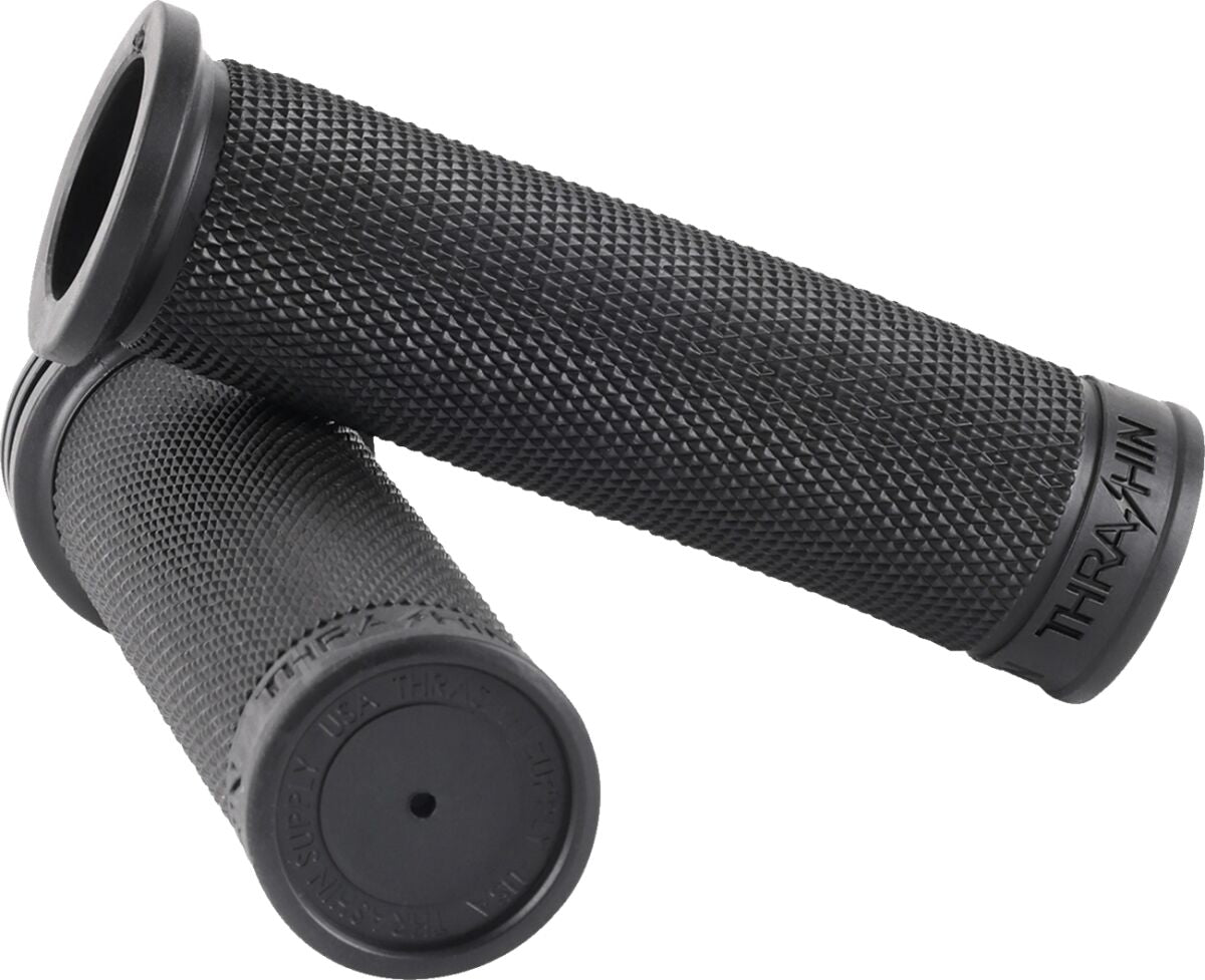 Thrashin Supply Co. Grips Moto 1 Slim Black Grips Thrashin Supply Co.
