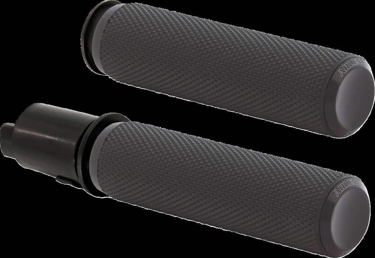 Arlen Ness Knurled Grips, Black - 24+ Touring Grips Arlen Ness