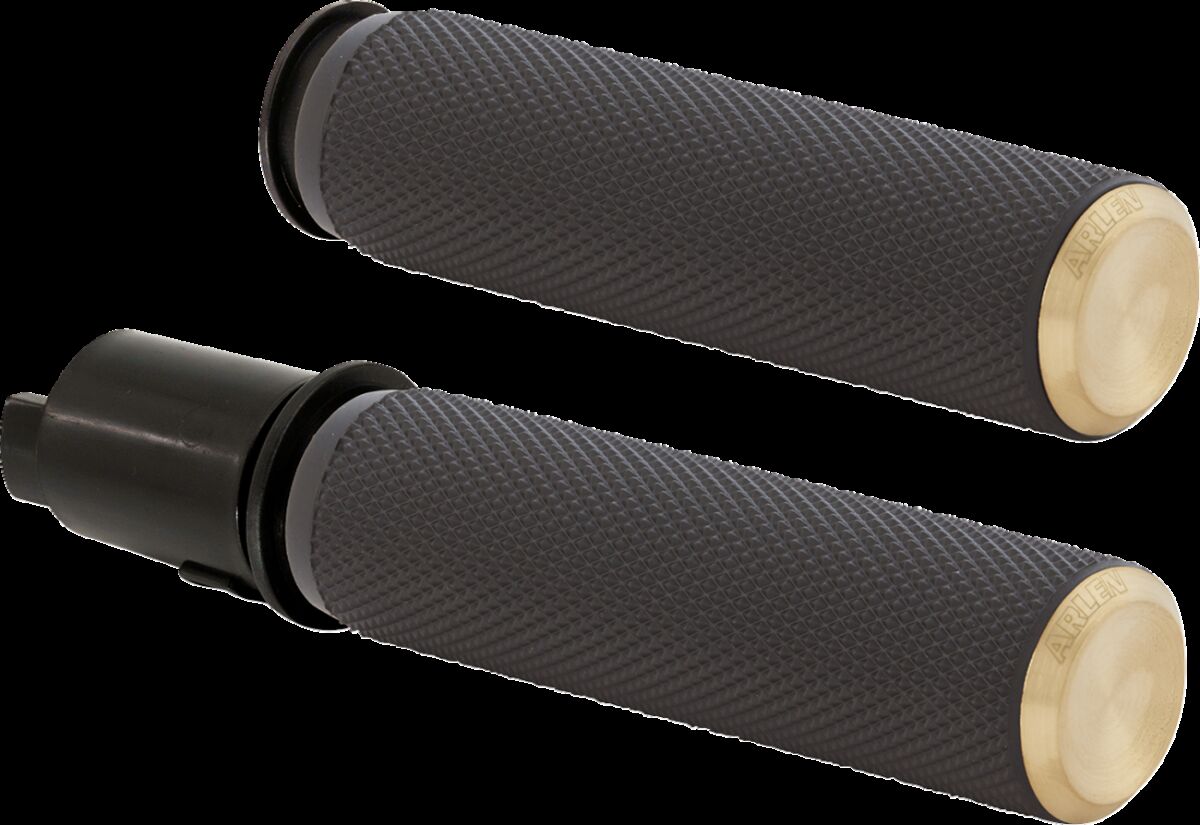 Arlen Ness Knurled Grips, Brass - 24+ Touring Grips Arlen Ness