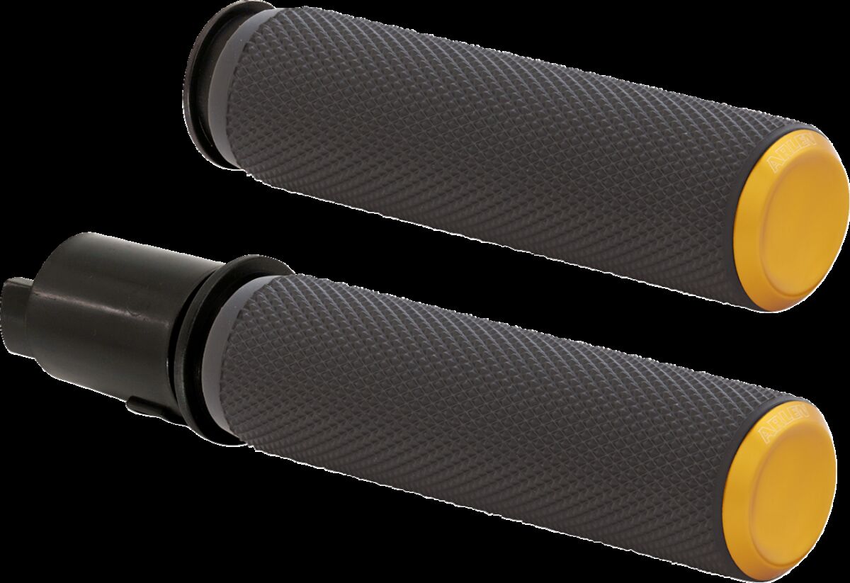 Arlen Ness Knurled Grips, Gold - 24+ Touring Grips Arlen Ness