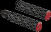 Arlen Ness Diamond Grips, Red - 24+ Touring Grips Arlen Ness