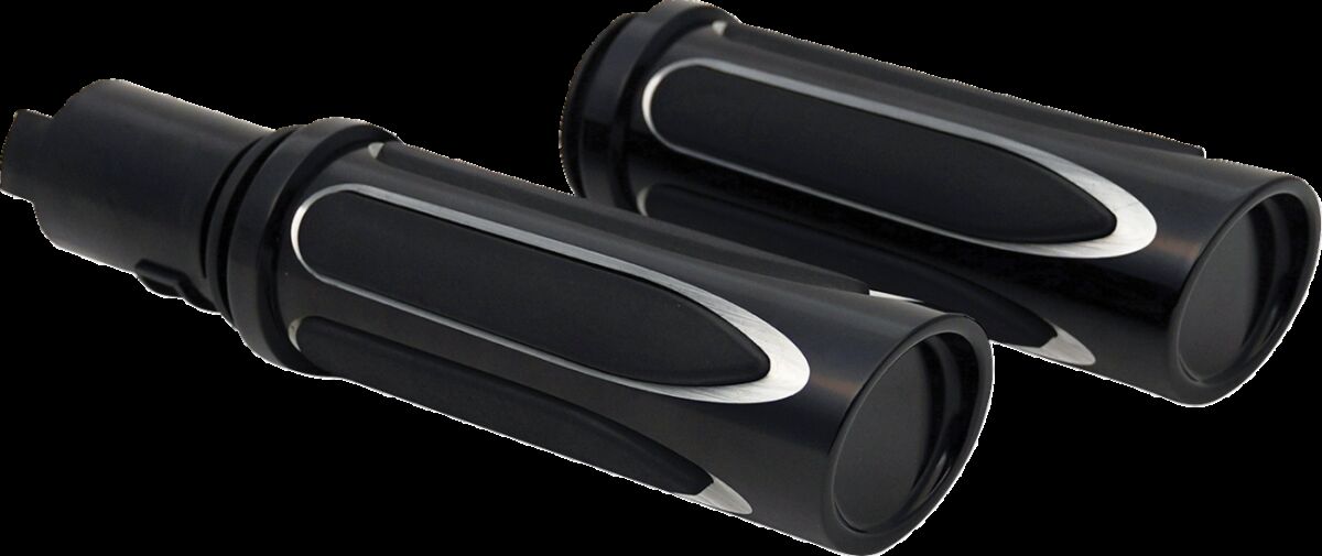 Arlen Ness Deep Cut® Comfort Grips, Black - 24 Touring Grips Arlen Ness