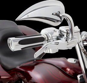 Arlen Ness Deep Cut® Comfort Grips, Chrome - 24+ Touring Grips Arlen Ness