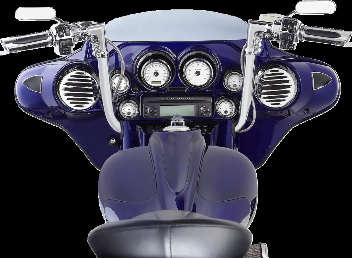 Arlen Ness Deep Cut® Comfort Grips, Chrome - 24+ Touring Grips Arlen Ness