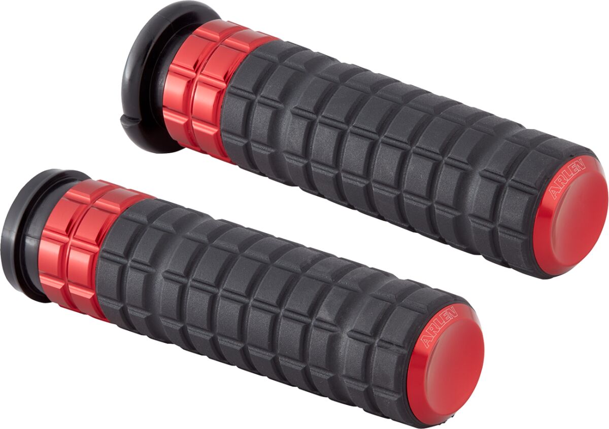 Arlen Ness SpeedLiner Grips, Red - Fly-By-Wire (FBW) Grips Arlen Ness
