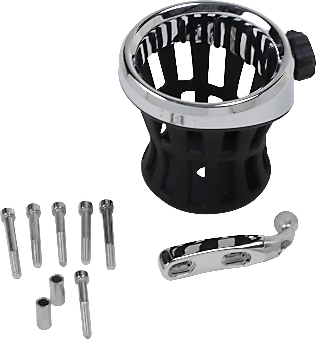 Ciro Holder Drink W/Perch Chrome HANDLEBAR-MOUNTED ACCESSORIES Ciro