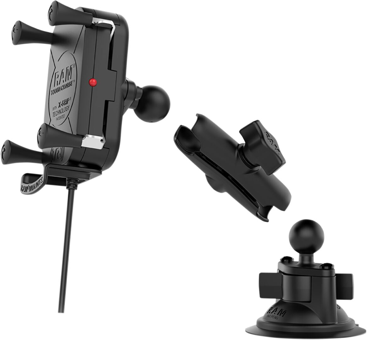 Ram Mounts Kit Toughchrg Xgrip Suct HANDLEBAR-MOUNTED ACCESSORIES Ram Mounts