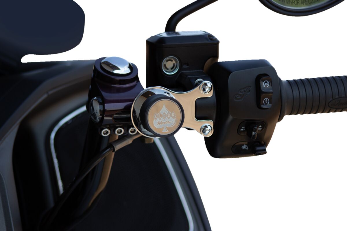 Klock Werks Ambidextrous Mount I Omount™ Challenger Chrome Handlebar Mounted Accessories Klock Werks
