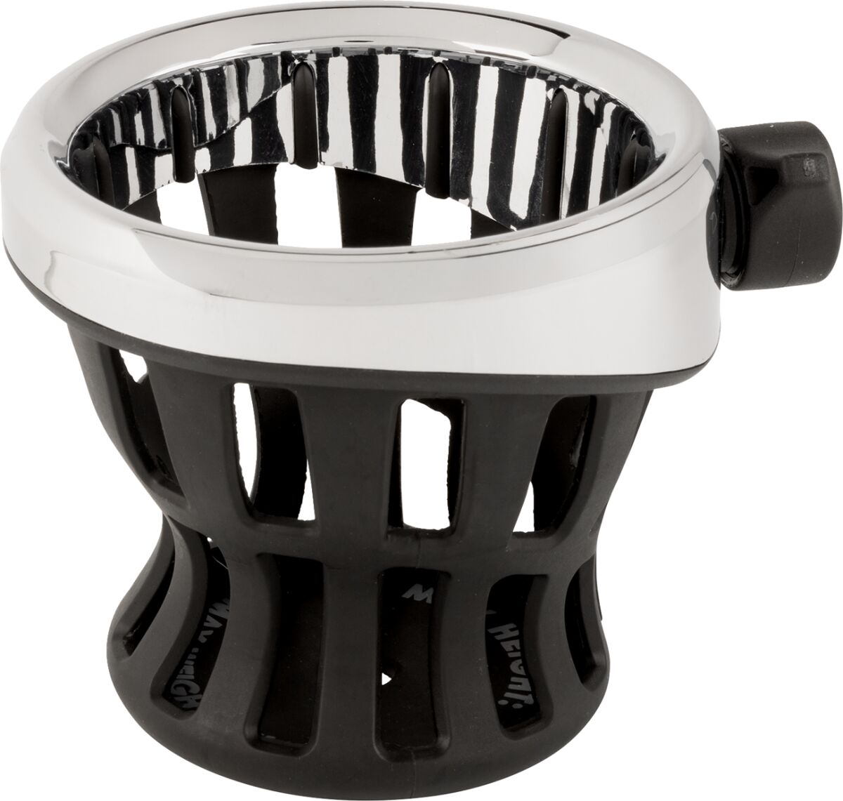 Ciro Drink Holder Gen 2 Chrome Passenger Black Mount Handlebar Mounted Accessories Ciro