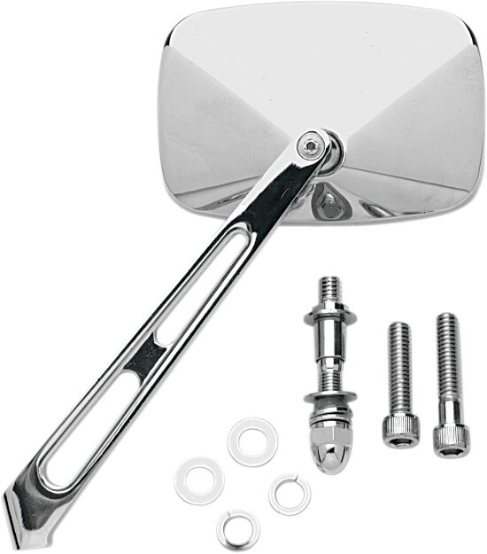 Drag Specialties Air Stem Mirror Rectngulr MIRRORS Drag Specialties