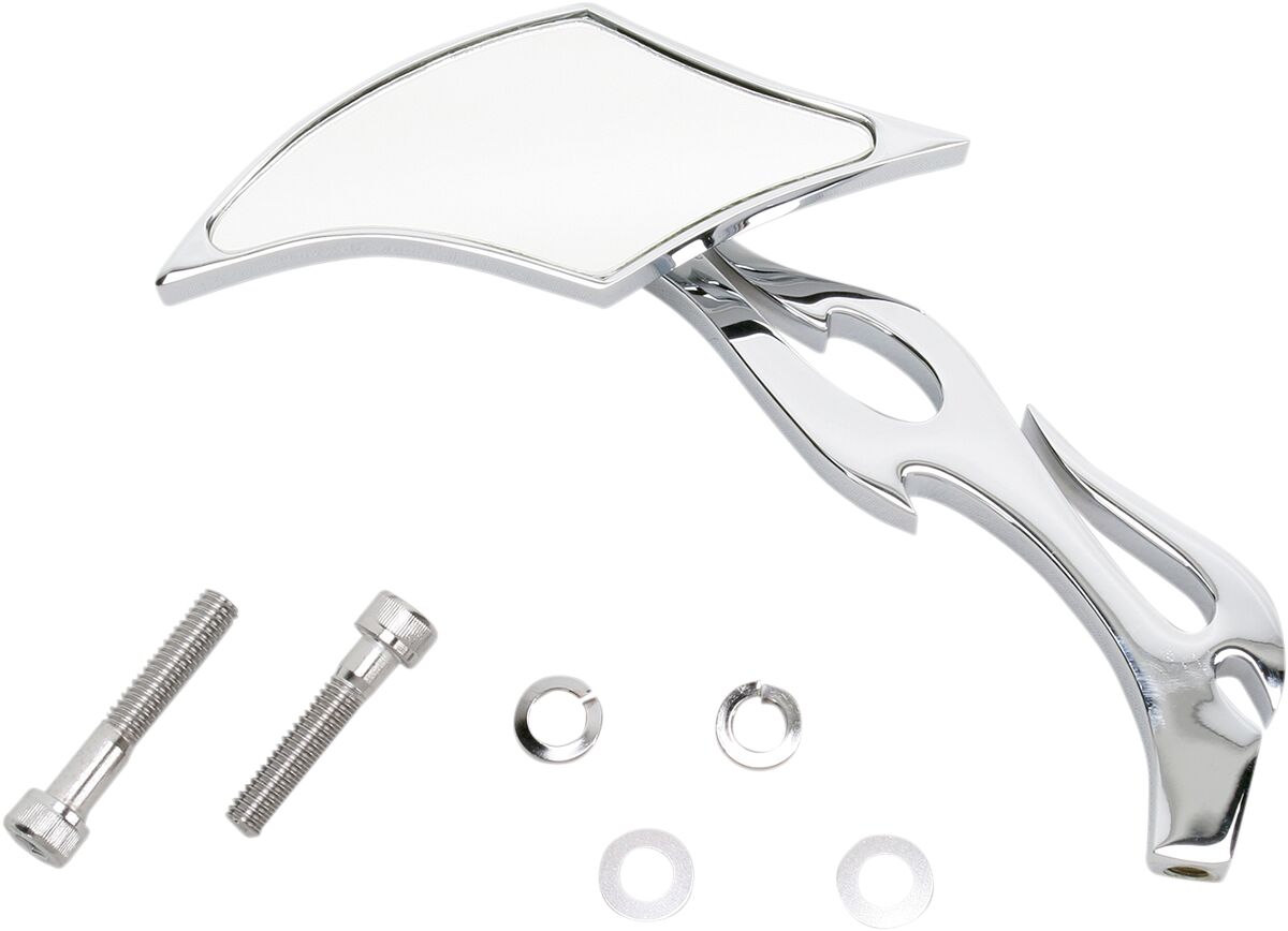 Drag Specialties Mirror Goth/Flame Left MIRRORS Drag Specialties
