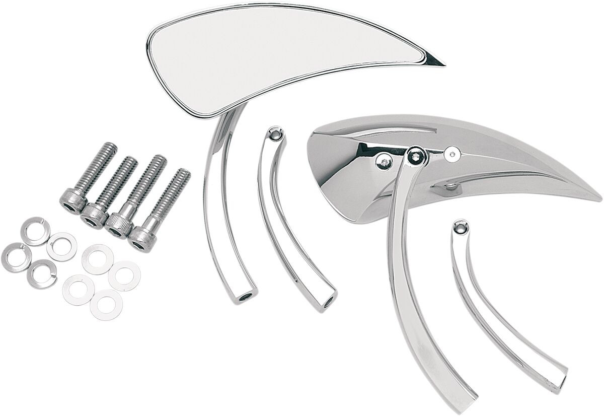 Drag Specialties Mirror Teardrop 2 Stems MIRRORS Drag Specialties