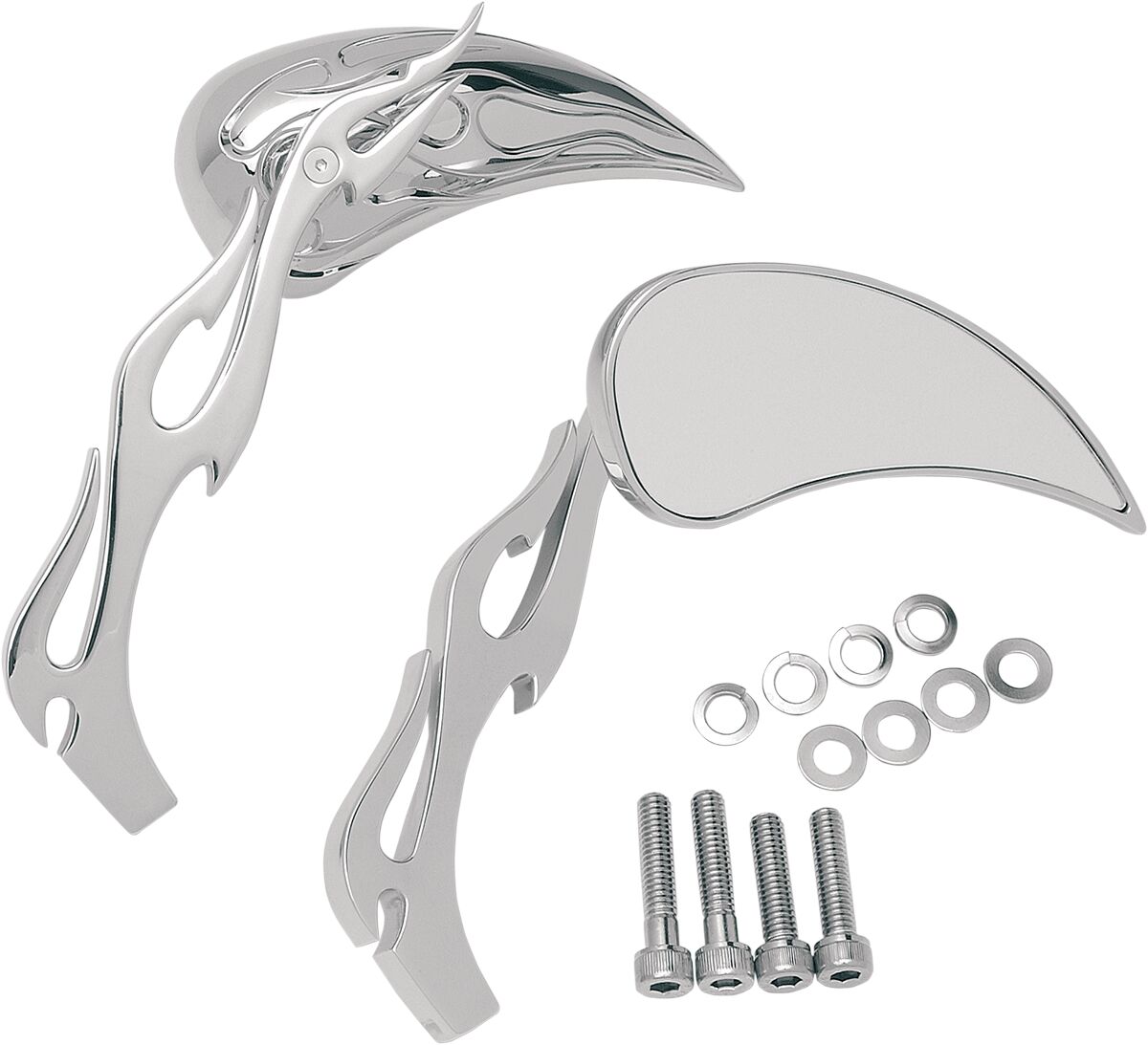 Drag Specialties Mirrors Flame / Flame MIRRORS Drag Specialties