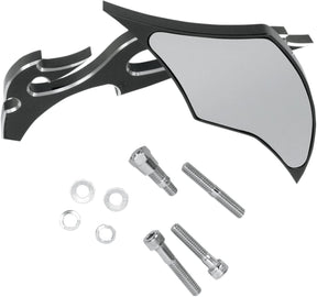 Pro One Perf.Mfg. Mirror Flame Right Blk MIRRORS Pro One Perf.Mfg.