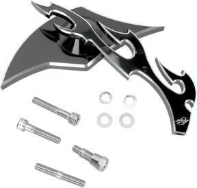 Pro One Perf.Mfg. Mirror Flame Right Blk MIRRORS Pro One Perf.Mfg.