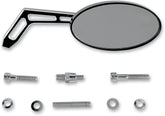 Pro One Perf.Mfg. Mirror Cutout Oval Rt Blk MIRRORS Pro One Perf.Mfg.