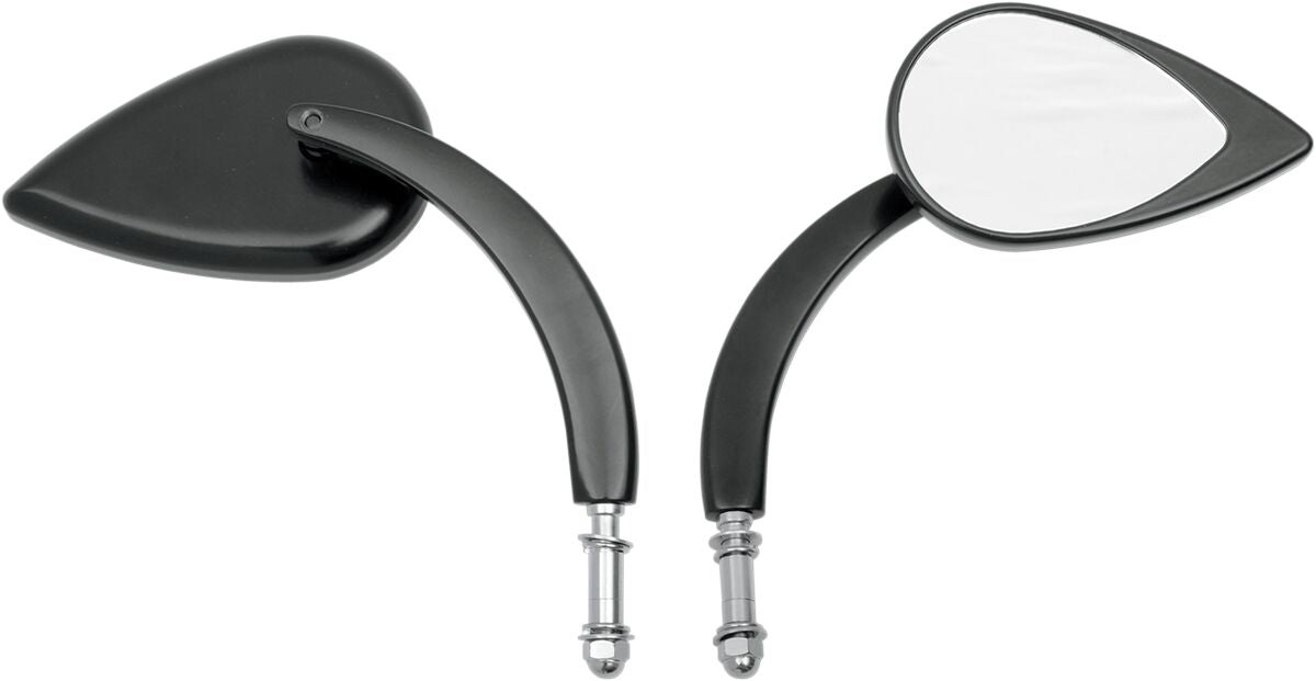 Drag Specialties Mirror T Drop Blk L. Stm MIRRORS Drag Specialties