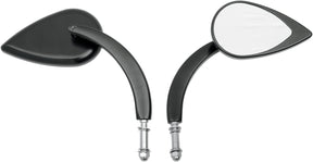 Drag Specialties Mirror T Drop Blk L. Stm MIRRORS Drag Specialties