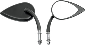 Drag Specialties Mirror T Drop Blk S. Stm MIRRORS Drag Specialties