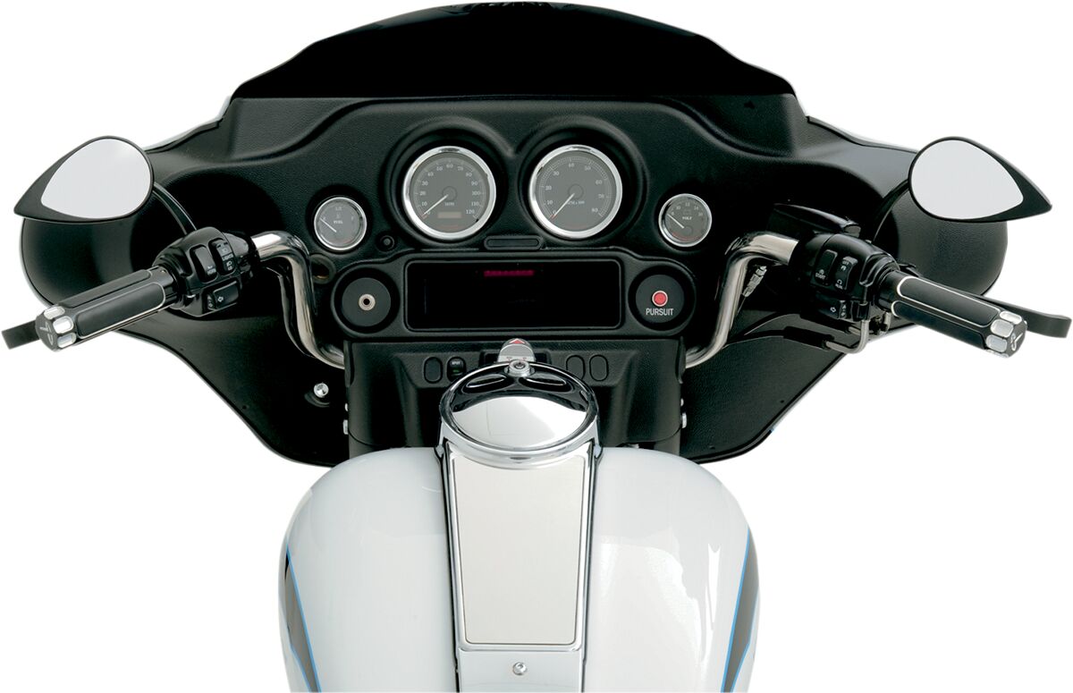 Drag Specialties Mirror T Drop Blk S. Stm MIRRORS Drag Specialties