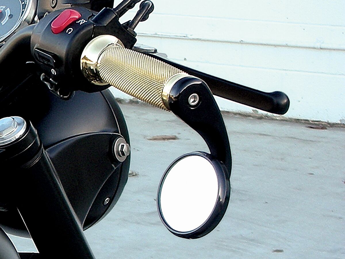 Todd's Cycle Mirror Bar End Right Blk MIRRORS Todd's Cycle