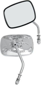 Drag Specialties Mirror Ltr Chr Pair MIRRORS Drag Specialties