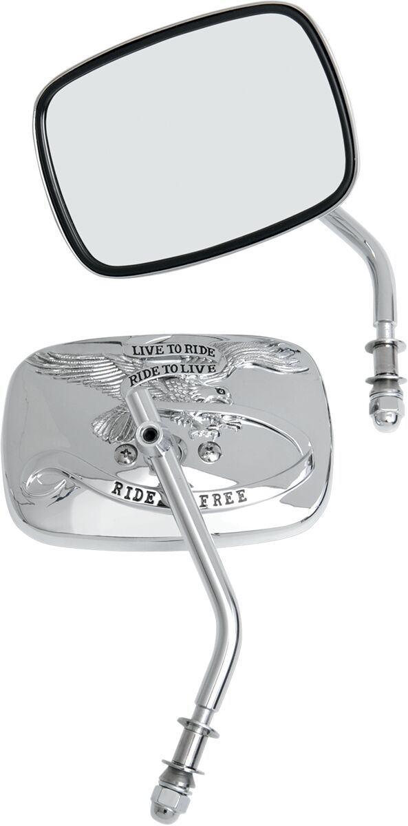 Drag Specialties Mirror Ltr Chr Pair MIRRORS Drag Specialties