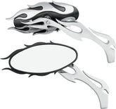 Drag Specialties Mirror Ovl Flm Blk/Chr MIRRORS Drag Specialties
