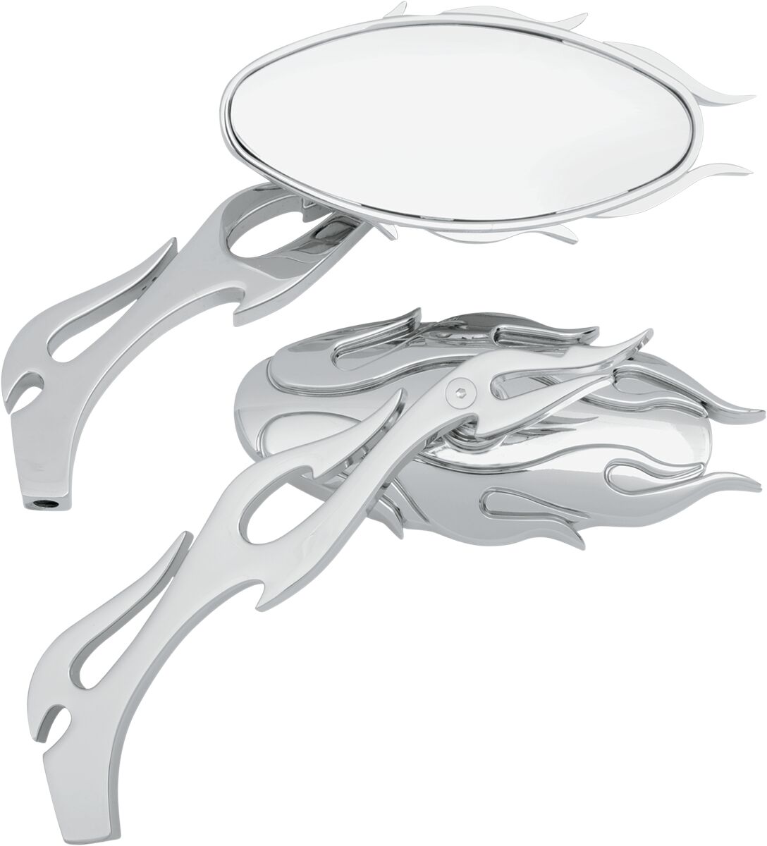 Drag Specialties Mirror Ovl Flm Chr MIRRORS Drag Specialties
