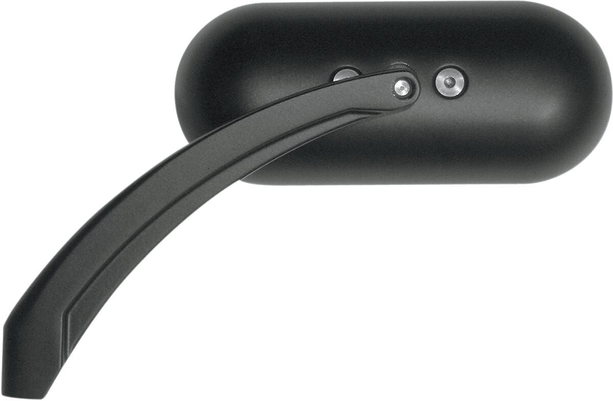 Drag Specialties Mirror Oval Hotop Flatblk MIRRORS Drag Specialties
