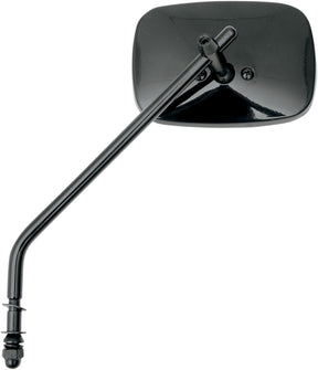 Drag Specialties Mirror Pln Long Stem Blk MIRRORS Drag Specialties