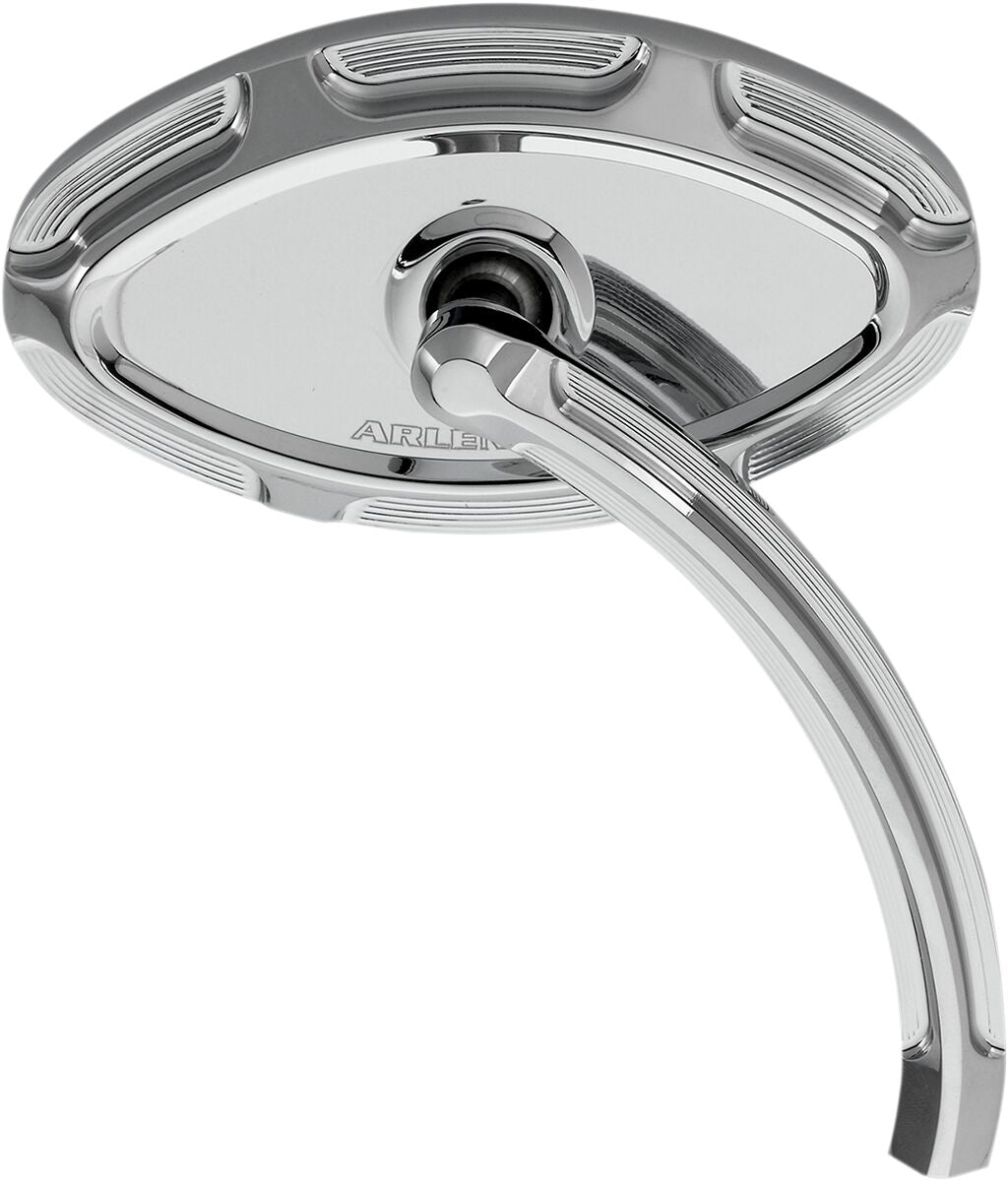 Left Beleved Forged Mirror, Chrome Mirrors Arlen Ness