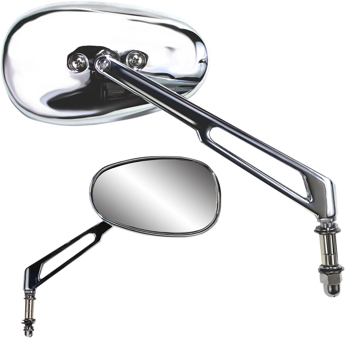 Parts Unlimited Mirror Pu Long Stem Har MIRRORS Parts Unlimited