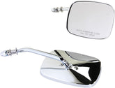 Drag Specialties Mirrors Rect Chr Shrt MIRRORS Drag Specialties