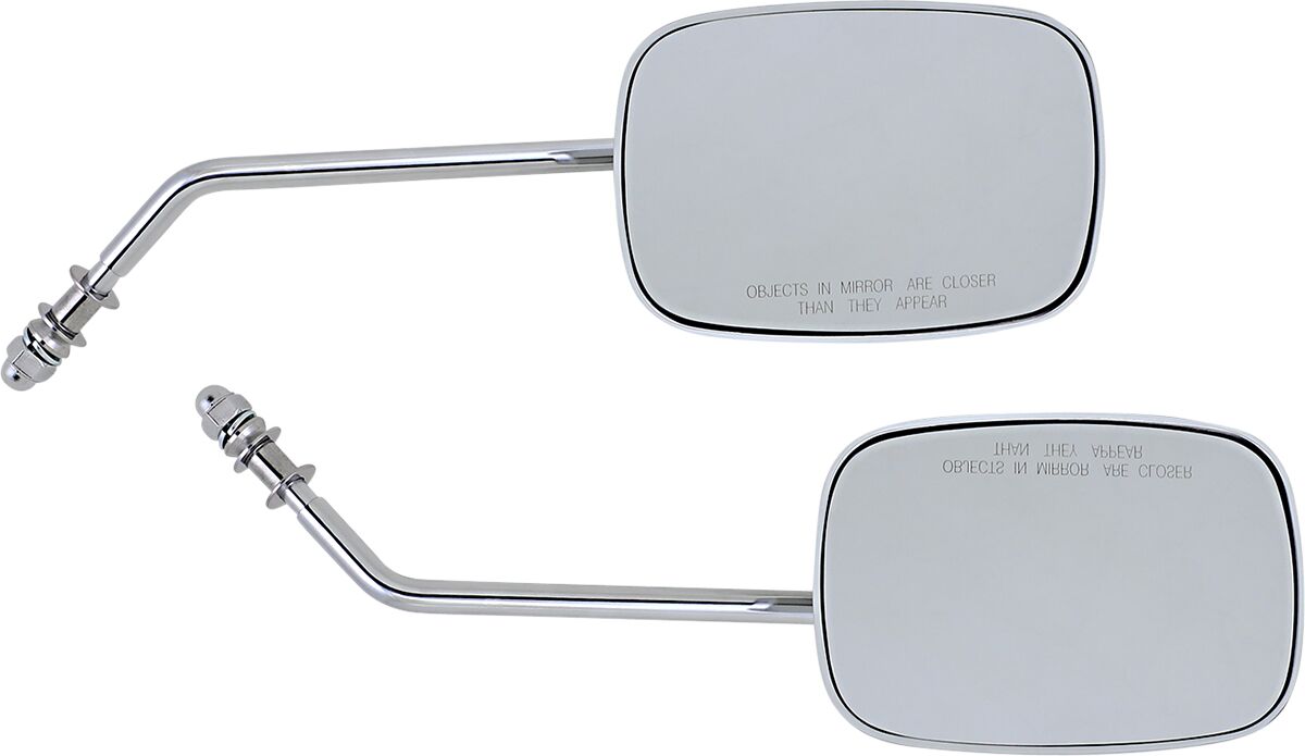 Drag Specialties Mirrors Rect Chr Long MIRRORS Drag Specialties