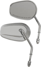 Drag Specialties Mirrors Repl Shrt Stm Chr MIRRORS Drag Specialties